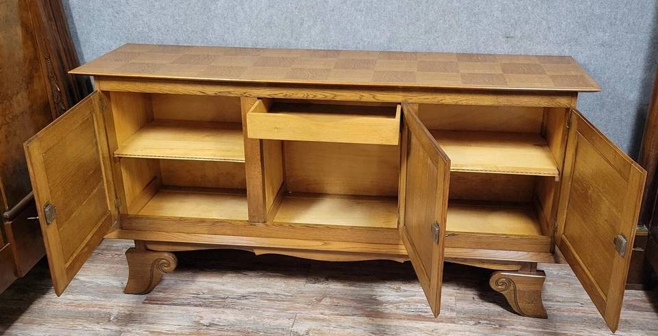 Buffet en enfilade époque Art Déco en chene vers 1940 | Puces Privées
