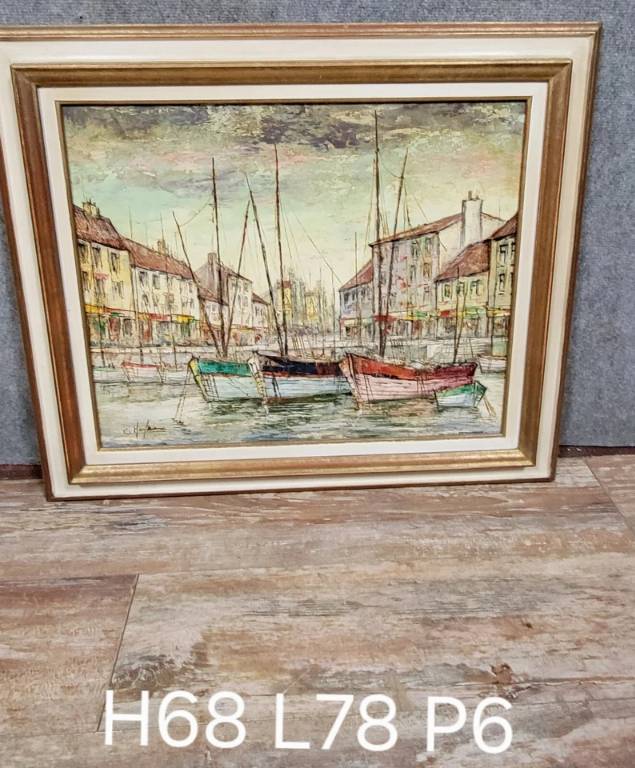Tableau huile sur toile époque Art Déco vers 1920 | Puces Privées