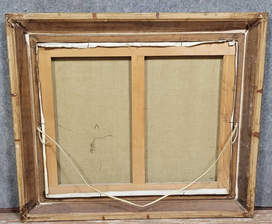 Tableau huile sur toile époque Art Déco vers 1920 | Puces Privées