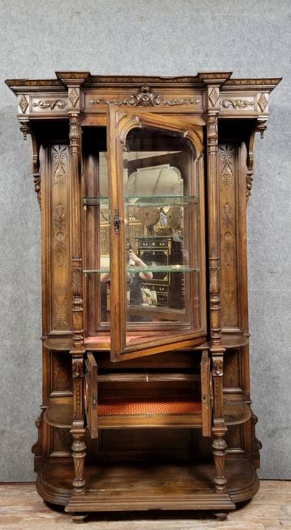 Bibliothèque style renaissance en chéne sculpté vers 1850 | Puces Privées