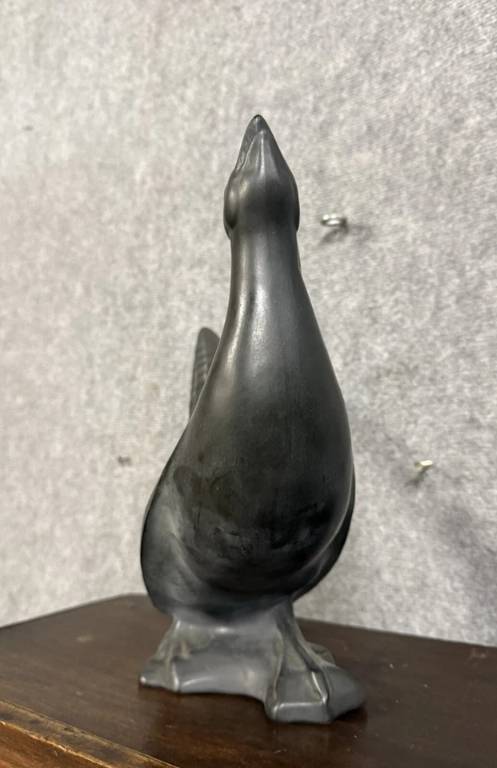 Céramique laquée noire époque Art Déco : oiseau signé Jean | Puces Privées