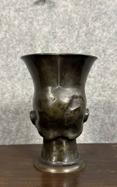 Tête de jeune homme a l'antique en bronze à patine médaille époque XIXeme | Puces Privées