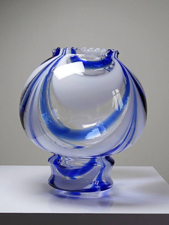 Gros globe de luminaire verre de Murano vintage années 60-70 attribué à Moretti | Puces Privées