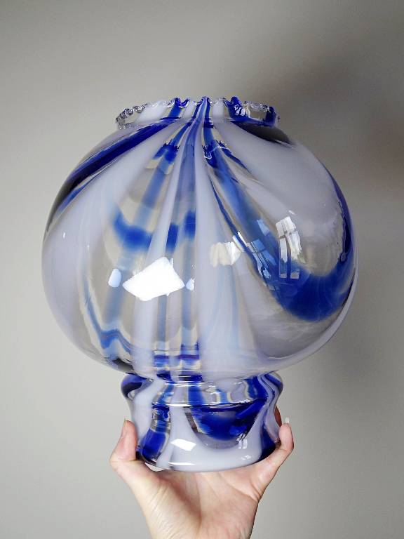 Gros globe de luminaire verre de Murano vintage années 60-70 attribué à Moretti | Puces Privées