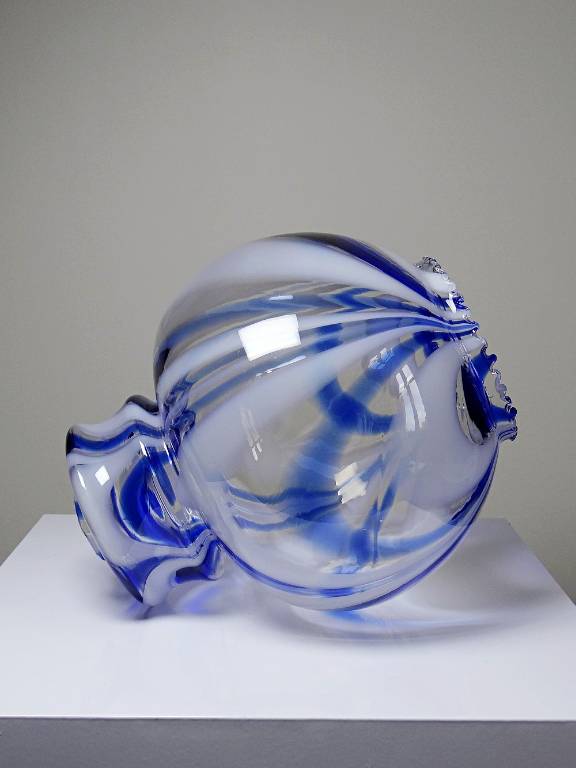 Gros globe de luminaire verre de Murano vintage années 60-70 attribué à Moretti | Puces Privées