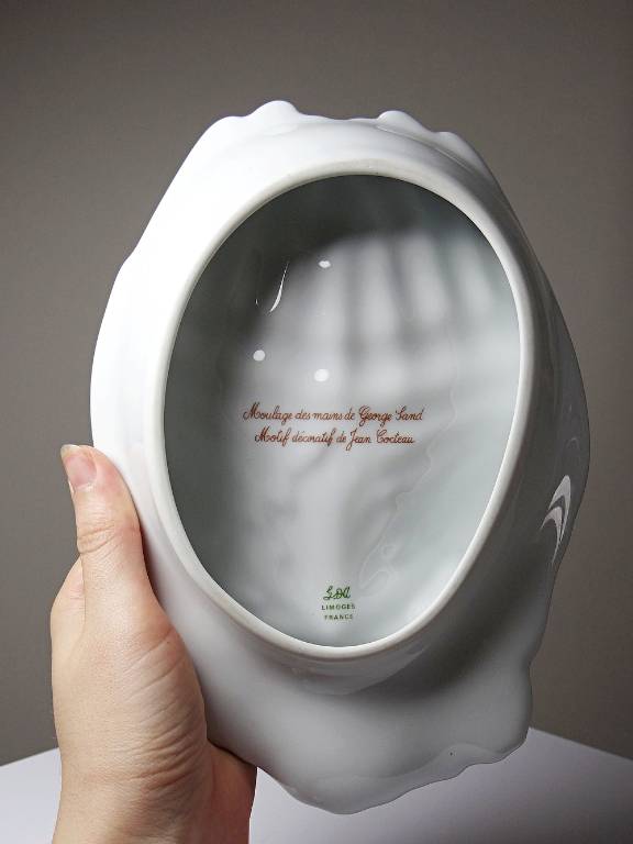 Vide poche George Sand et Cocteau porcelaine blanche de Limoges GDA vintage | Puces Privées