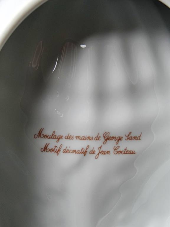 Vide poche George Sand et Cocteau porcelaine blanche de Limoges GDA vintage | Puces Privées