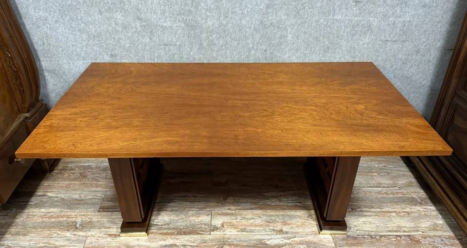 Bureau ou table de conférence d'après Charles Dudouyt époque Art Déco vers 1940 | Puces Privées