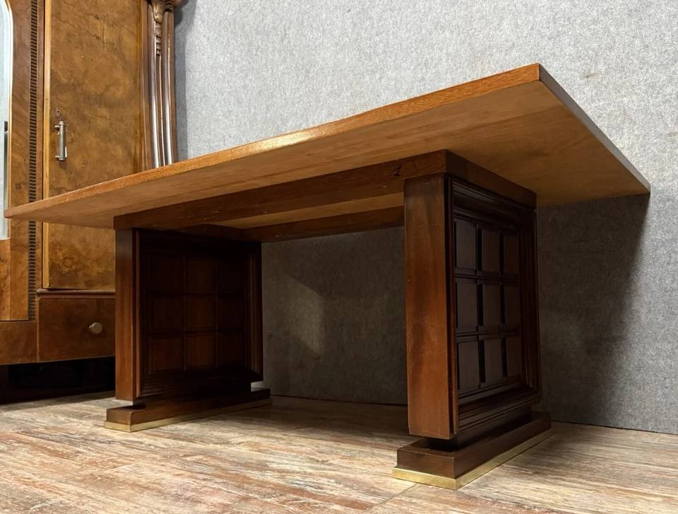 Bureau ou table de conférence d'après Charles Dudouyt époque Art Déco vers 1940 | Puces Privées