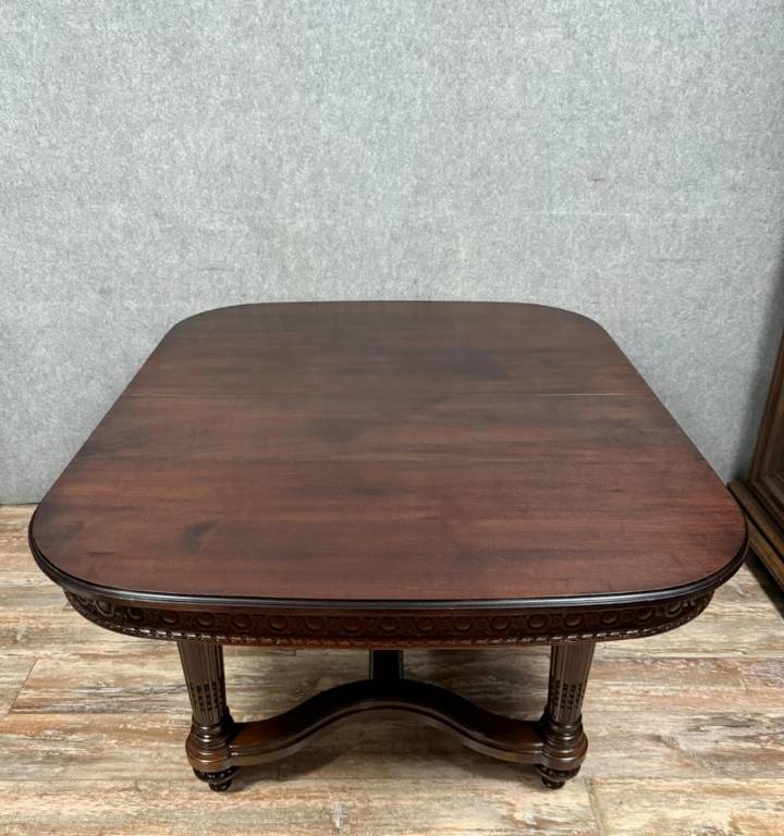 Table a allonges style Louis XVI époque XIXème, en acajou vers 1850 | Puces Privées