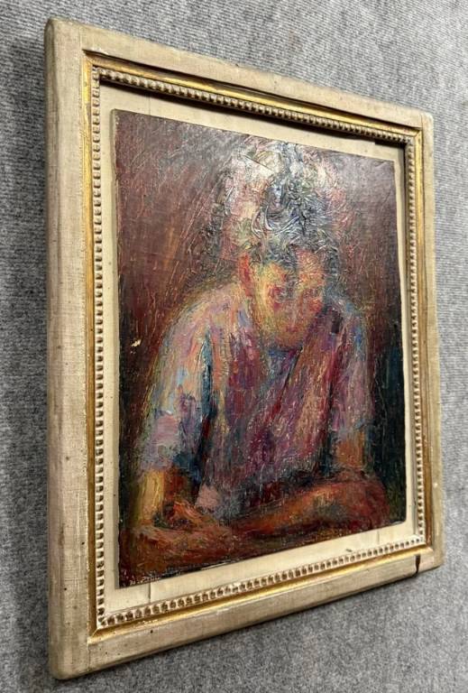 Tableau huile sur panneau époque Art Déco vers 1930 | Puces Privées