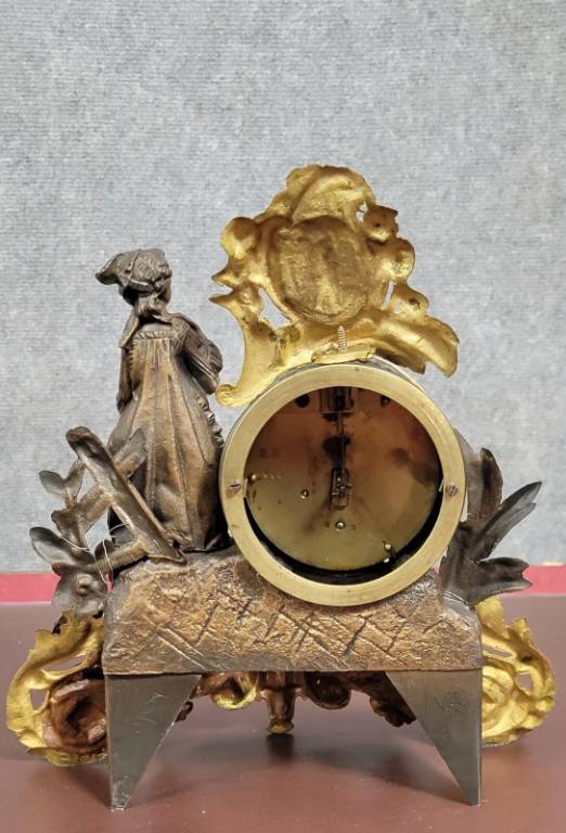 Pendule époque Napoléon III en bronze et régule vers 1880 | Puces Privées