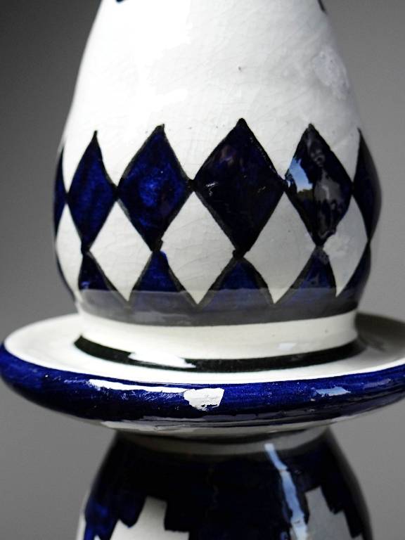 Paire de grands bougeoirs poterie Marocaine 