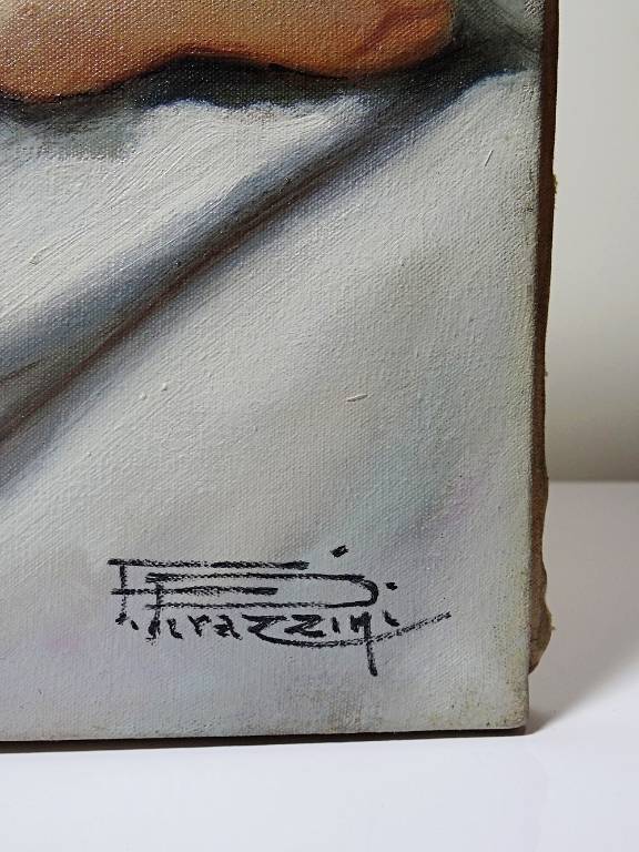 Grand nu huile sur toile Fortuné Pirazzini - Femme se reposant - XXe | Puces Privées
