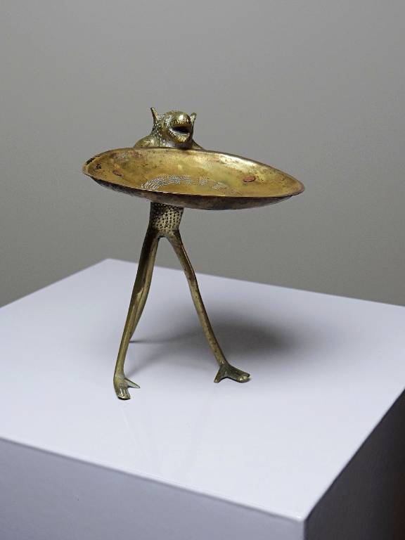 Baguier, coupelle, figurine singe en laiton vintage Dahomey Bénin Afrique | Puces Privées