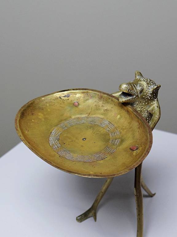 Baguier, coupelle, figurine singe en laiton vintage Dahomey Bénin Afrique | Puces Privées