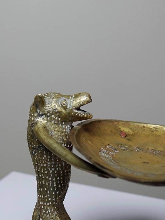 Baguier, coupelle, figurine singe en laiton vintage Dahomey Bénin Afrique | Puces Privées