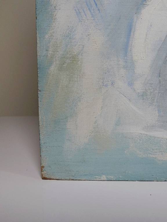 Tableau nu femme endormie, moderne huile panneau vintage | Puces Privées