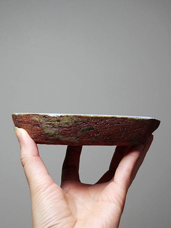 Cendrier céramique artisanale et verre fondu vintage Pieter Groeneveldt | Puces Privées