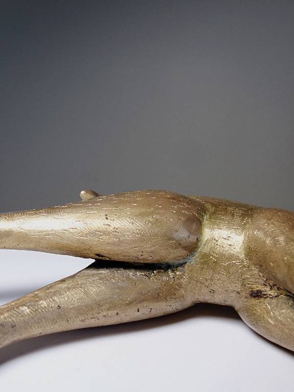 Sujet Africain bronze à la cire perdue Antilope ou Gazelle stylisé originale | Puces Privées