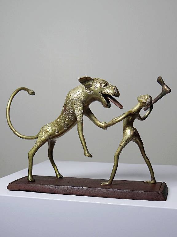 Bronze du Dahomey, Bénin Afrique, vintage/ancien XXe 