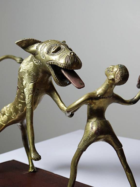 Bronze du Dahomey, Bénin Afrique, vintage/ancien XXe 
