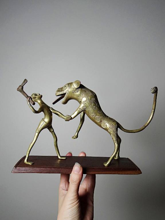 Bronze du Dahomey, Bénin Afrique, vintage/ancien XXe 