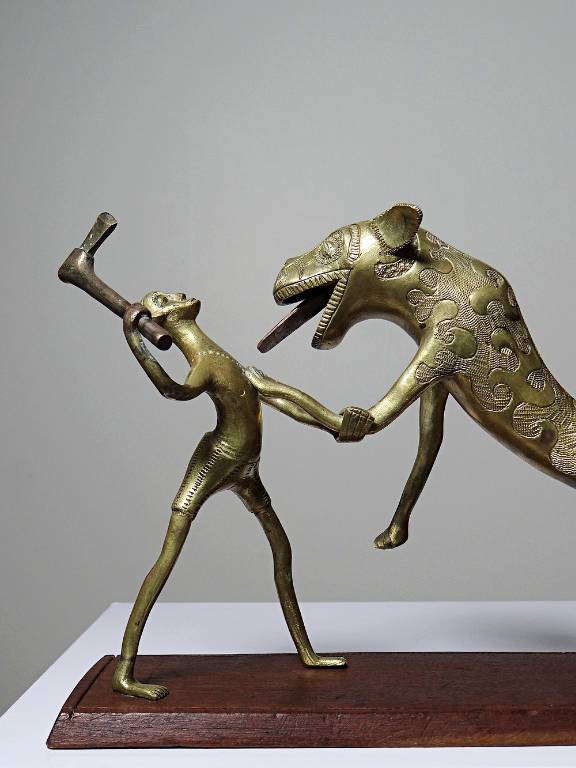 Bronze du Dahomey, Bénin Afrique, vintage/ancien XXe 
