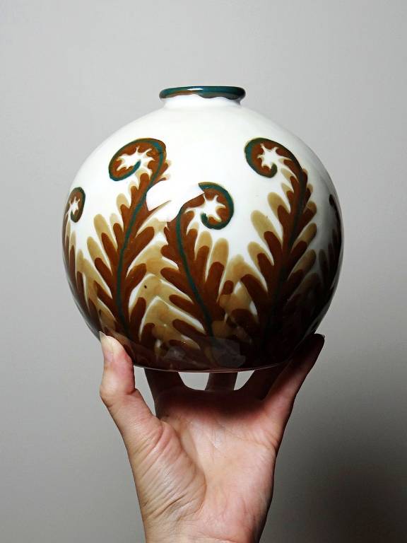 Petit vase boule porcelaine Tharaud Limoges circa 1920-1940 | Puces Privées