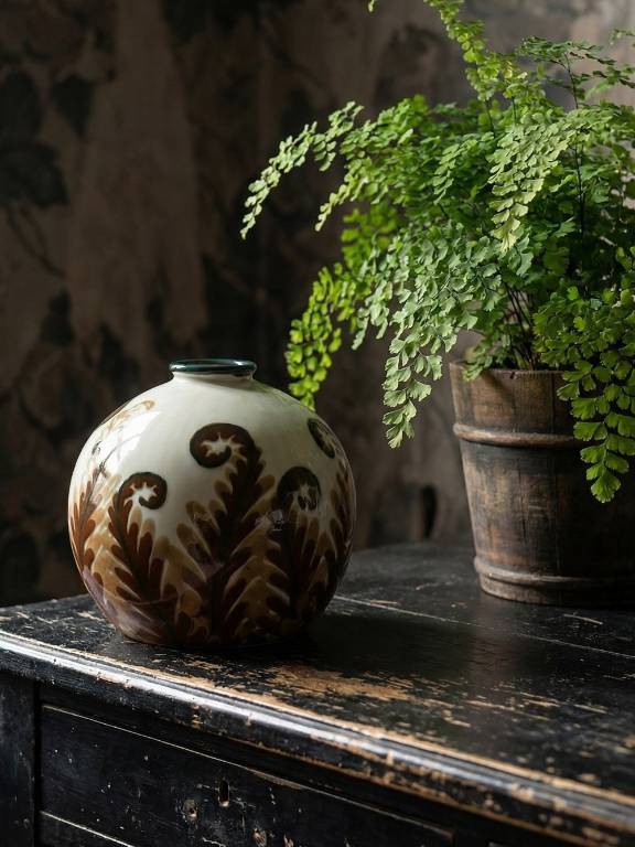 Petit vase boule porcelaine Tharaud Limoges circa 1920-1940 | Puces Privées