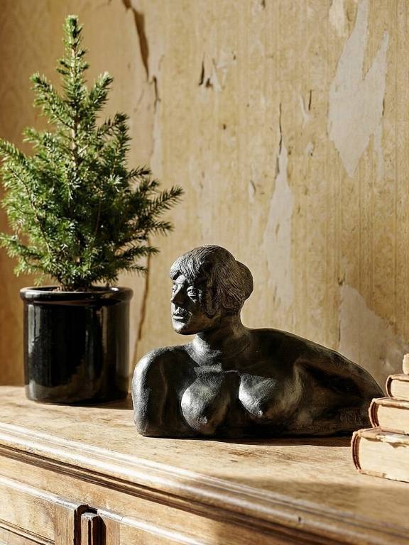 Buste de femme céramique XXe artisanat d'art à identifier | Puces Privées