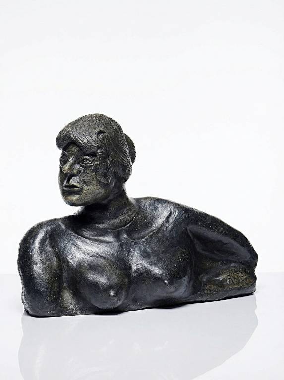 Buste de femme céramique XXe artisanat d'art à identifier | Puces Privées