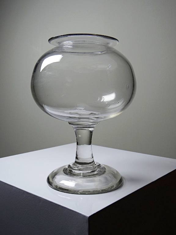 Curiosité bocal à sangsues ancien XVIIIe-XIXe en verre soufflé | Puces Privées