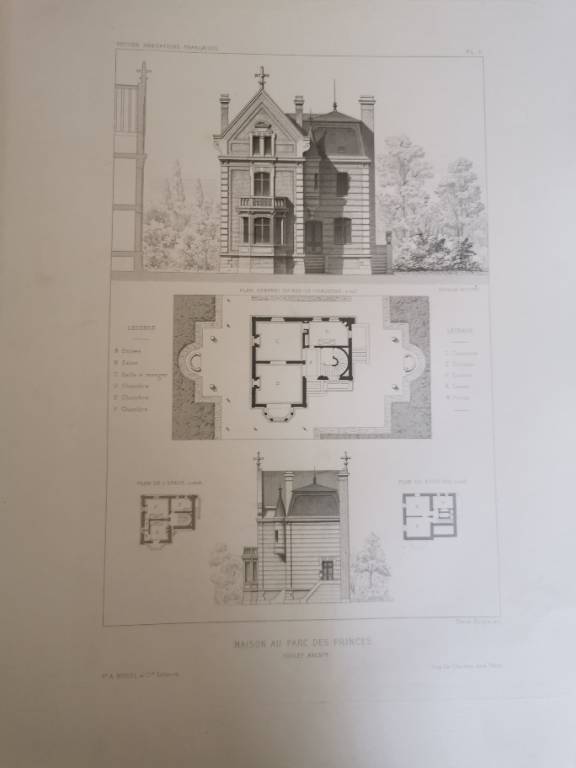 Petites habitations françaises  - Maisons - Villas - Pavillons par J Boussard - Architecte - 1881 | Puces Privées