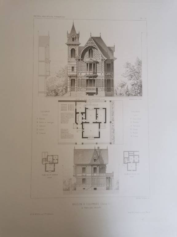 Petites habitations françaises  - Maisons - Villas - Pavillons par J Boussard - Architecte - 1881 | Puces Privées