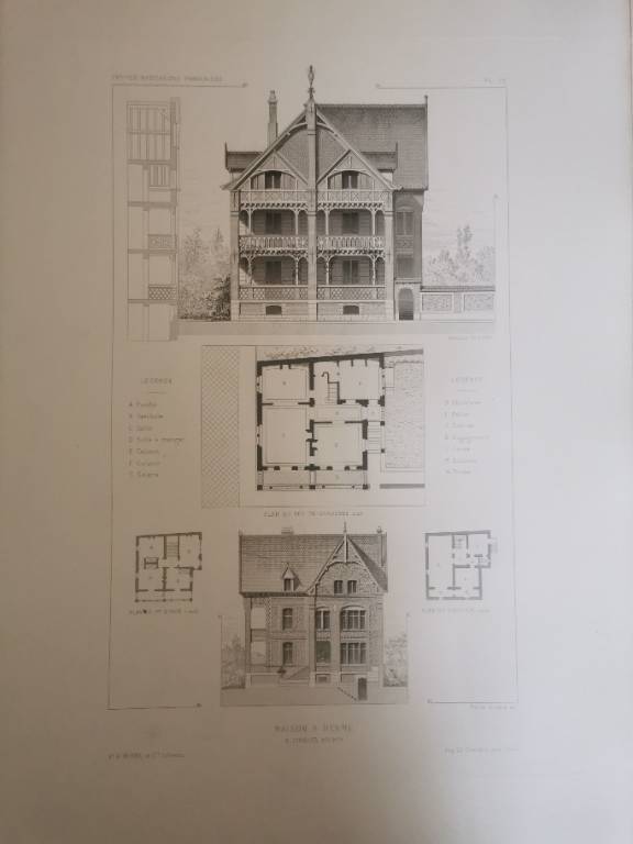 Petites habitations françaises  - Maisons - Villas - Pavillons par J Boussard - Architecte - 1881 | Puces Privées