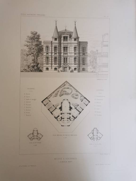 Petites habitations françaises  - Maisons - Villas - Pavillons par J Boussard - Architecte - 1881 | Puces Privées