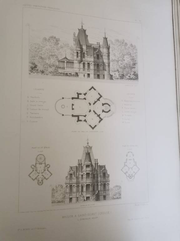 Petites habitations françaises  - Maisons - Villas - Pavillons par J Boussard - Architecte - 1881 | Puces Privées