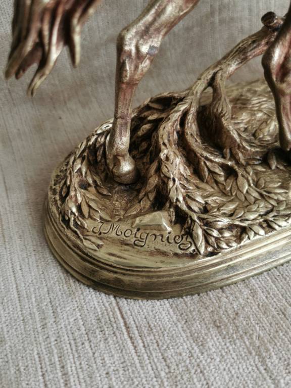 No - 604 - Cheval en bronze par Jules Moigniez  sculpteur  1835 - 1894 | Puces Privées