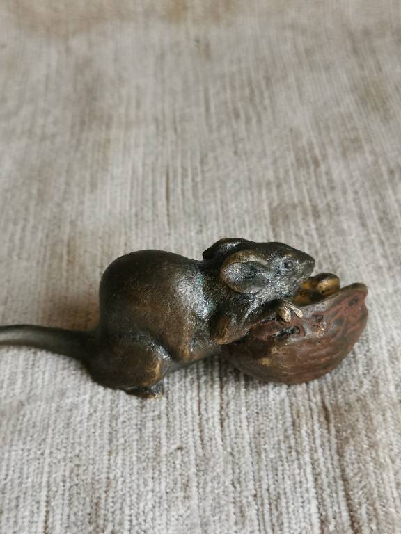 No - 605 - Souris en bronze par CARVIN Louis Albert sculpteur  1875 - 1951 | Puces Privées