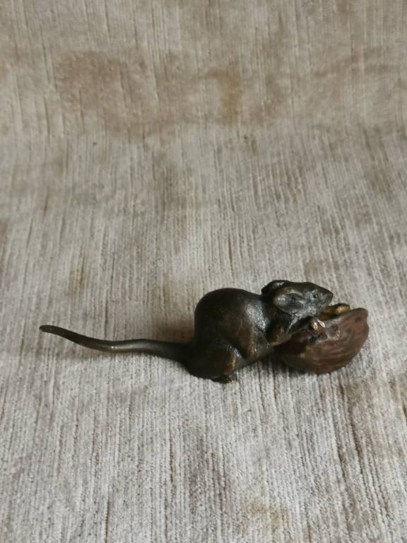 No - 605 - Souris en bronze par CARVIN Louis Albert sculpteur  1875 - 1951 | Puces Privées