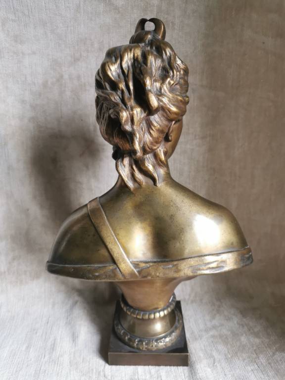No - 615 - Buste en bronze de Diane d' après Houdon Jean Antoine | Puces Privées