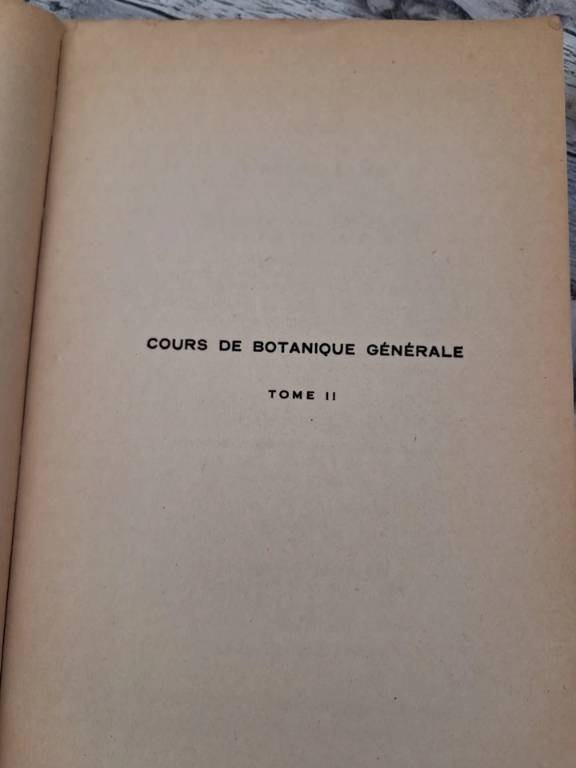 Livre Ancien Cours De botanique D Bach fleurs de Bach tome II 5Ème Édition rare | Puces Privées