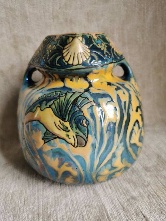 No - 617 - Vase céramique  ART Nouveau de Montières Amiens  France 1917 | Puces Privées