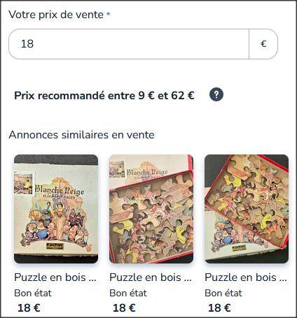 Puzzle en bois de 1958, Blanche neige et 7 nains Walt Disney® | Puces Privées