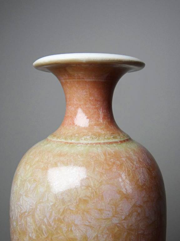Vase balustrecéramique émail cristallin, Bernard Guipouy Atelier du Bol Doré | Puces Privées