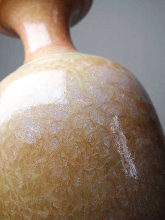 Vase balustrecéramique émail cristallin, Bernard Guipouy Atelier du Bol Doré | Puces Privées