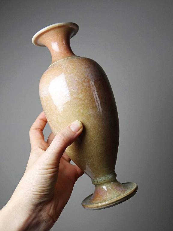 Vase balustrecéramique émail cristallin, Bernard Guipouy Atelier du Bol Doré | Puces Privées