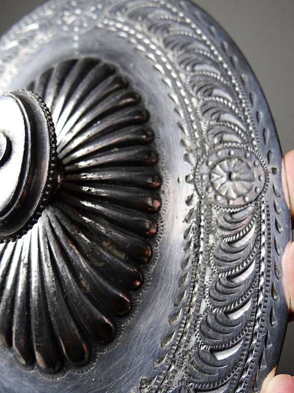 Bonbonnière victorienne att. George T. & Co verre cobalt et métal argenté XIXe | Puces Privées