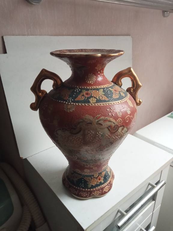vase satsuma XIXème hauteur 31,5 cm x 24 cm | Puces Privées